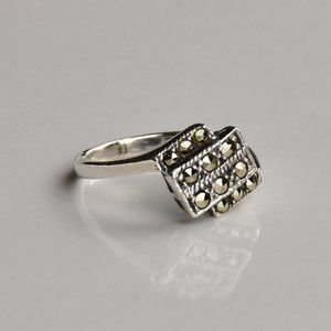 Vintage Sterling Silver Marcasite Petite Ring